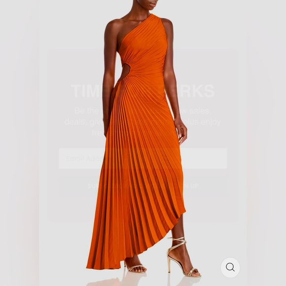 Guest Favorite. Cut-Out Long Maxi Dress Size S / 4 Orange - Picture 3 of 4